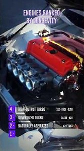 Engines ranked by longevity #enginesound #2jz #rb26 #supra #gtr #exhuast
