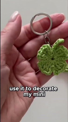 Make This Adorable Crochet Clover Keychain in 10 Minutes!
