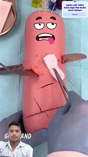 Goodland | Operation on sausage, after a feast 😂 #goodland #Fruitsurgery #doodles #doodlesart #funny
