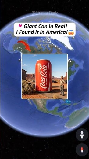 Giant Can Found on Google Maps & Google Earth! #shorts