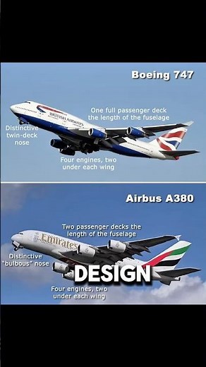 Boeing 747 vs Airbus A380. #airplane #airport