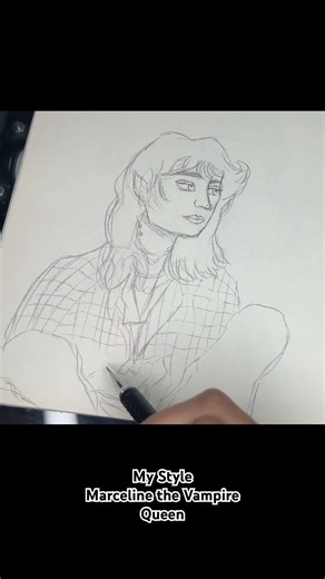 Sketch of Marceline the Vampire Queen 🖤🤍