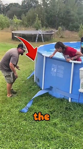 The man cut the pool right in front of the kids #shortsvideo