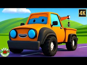 Wheels on the Tow Truck, Nursery Rhymes + More Cartoon Vehicels Videos for Kids