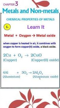 Reaction of Metals with Oxygen |Chemical Properties of Metals| class 10th Chapter 3 #science #shorts