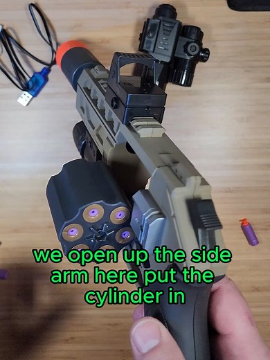 Full Auto Nerf Revolver #nerftoy #nerf #nerfblaster #toyblaster #blaster #toyrevolver #revolver