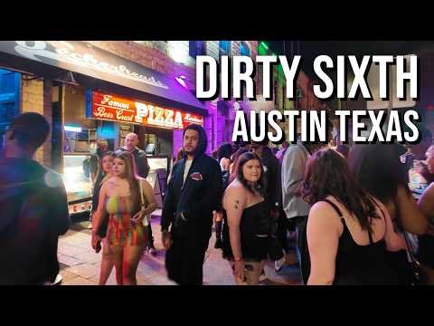 Nightlife in AUSTIN TEXAS, Friday Night on Dirty 6th Street, 2026