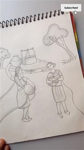 Graceful Woman Sketch ✨ | Simple Pencil Drawing Tutorial