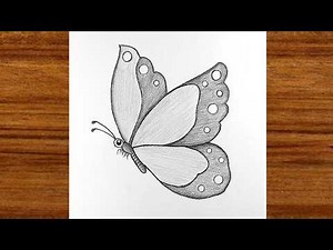 How to draw a Butterfly | Easy pencil drawing step by step | Butterfly drawing for beginners