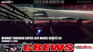 C R E W S ! ! Ride with eventual winner, Brent Crews as he races with Jeff Choquette for P2, midway, in the 2024 Super Late Model Redeye 50 at New Smyrna Speedway. The win was Brent's first win in a Super Late Model. Great to see some close, clean racing and great to see Jeff Choquette back behind the wheel. These two definitely add to an already packed Speedweeks '24, February 9 - 17th, 2024. Vox: Brandon Wilkinson | Ultimate Lap Photo
