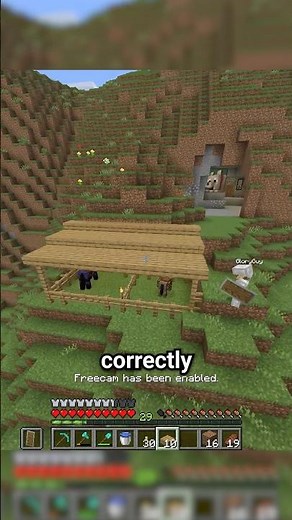 FREECAM MODE IN MINECRAFT!! #minecraft #shorts