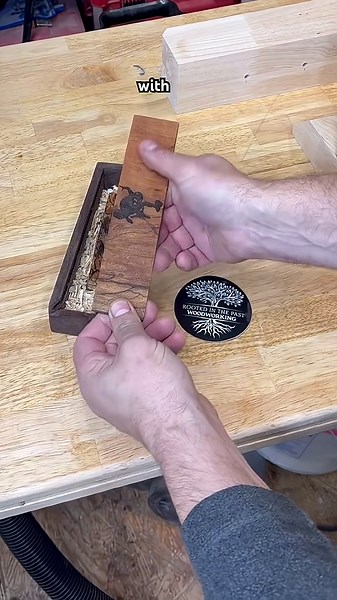 Spalted maple marking knife given as a gift during maker camp #handtools #maker #woodscraft