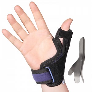 Velpeau Breathable Spacer Fabric Reversible CMC Joint Thumb Stabilizer, Splint Spica, for Arthritis, Tendonitis, Carpal Tunnel Pain Relief and Thumb Sprain, Mommy Thumb(Large)