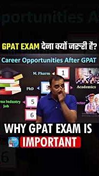 GPAT Exam Dena Kyu Jaruri Hai? | Benefits of GPAT Exam | M.Pharm Admission & Scholarship