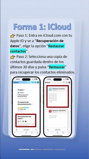 Cómo recuperar tus contactos eliminados o borrados 2026 fácil y rápido#iphone #recuperar #contactos