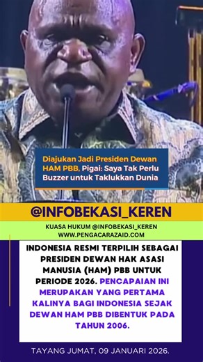 INFO BEKASI KEREN on Instagram: "Natalius Pigai (lahir 25 Desember 1975) adalah seorang aktivis Indonesia. Saat ini ia menjabat sebagai Menteri Hak Asasi Manusia Indonesia. Ia merupakan salah seorang dari 11 anggota Komisi Nasional Hak Asasi Manusia (Komnas HAM) periode 2012–2017. Ia bekerja sebagai Staf Khusus Menteri di Kementerian Tenaga Kerja dan Transmigrasi Republik Indonesia pada masa kepemimpinan Al Hilal Hamdi dan Jacob Nuwa Wea tahun 1999-2004. Ia juga Aparatur Sipil Negara yang mengab
