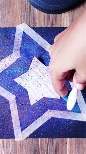 Easy Star⭐painting / how to make star with brush and paint #art #shorts #creativity