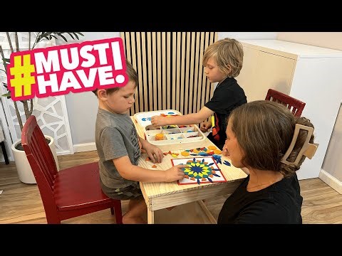 Wooden Magnetic Pattern Blocks Set – Montessori Tangram Puzzle with Pattern Cards & Storage Bag