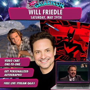 Meet Will Friedle https://galaxycon.info/kpfb on Saturday, May 29th at 4PM ET with GalaxyCon Live Video Chat One-to-One, Get Personalized Autographs, and see a FREE Live Stream Q&A! His credits include: ▪️ “Ron Stoppable” in Kim Possible ▪️ “Eric Matthews” in Boy Meets World ▪️ “Terry McGinnis/Batman” in Batman Beyond ▪️ “Bumblebee” in Transformers: Robots in Disguise ▪️ “Star-Lord” in Guardians of the Galaxy Event Schedule: ▪️ 4pm ET Live Stream Q&A ▪️ 5pm ET One-to-One Video Chats ▪️ May 23rd 