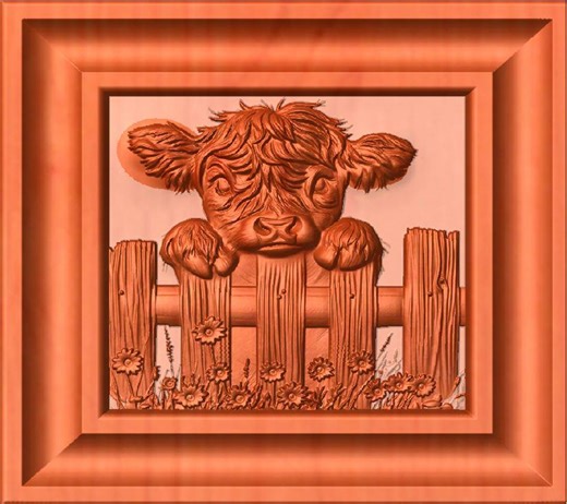 Highland Cow 3D Model STL File – Farm Animal CNC Routing (digital Download) - Etsy