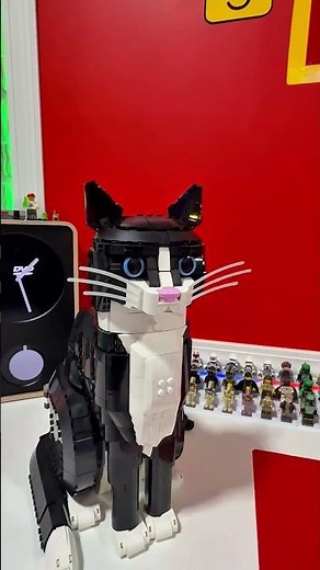 Upgrading the LEGO tuxedo cat. Wildest cat video of 2025