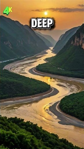 Two colors one river no mixing #nature #satisfying #shorts