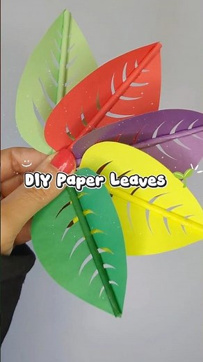 Easy Paper Leaves Tutorial 🌿 #shorts #viral #diy
