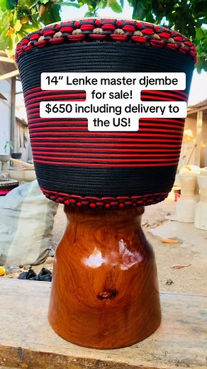 87 reactions · 3 comments | 14” Lenke master djembe with high solo tune selling for $650 including deivery to tbe US. Delivery to other destinations may vary. #djembe #djembedrum #ghana #burkinafaso #Ivorycoast #southafrica #nigeria #ny #forsale #handcrafted #caribbean #africanmade | African Drums Factory Ltd. | Facebook