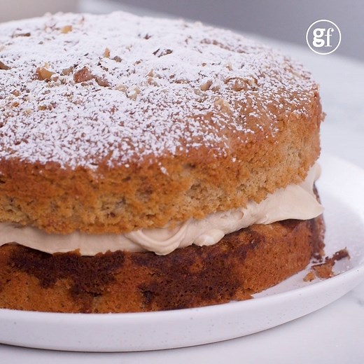 169K views · 1.4K reactions | Who doesn’t love a classic coffee and walnut cake? We’re here to help you make the perfect one, with a fluffy sponge and creamy filling for the ideal Sunday bake. Find this recipe here: https://bit.ly/2ZcytjB | Good Food | Facebook