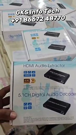 HDMI Audio Extractor 🔥 5.1CH Digital Decoder | 4K 3D Support | GKS Info Tech