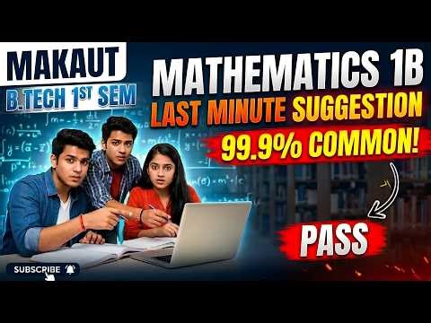 MAKAUT Math 1B One Shot Revision | Semester 1 Exam 2026 | Scoring Tips