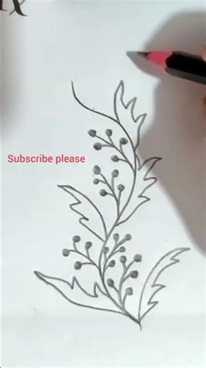 Beautiful Leaf Vine Drawing 🌿 | Easy Pencil Drawing for Beginners | Simple Nature Art