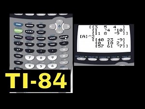 TI-84 Calculator - 33 - Calculating with Matrices