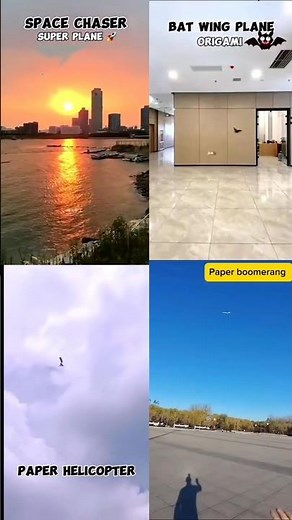 4 Amazing Paper Planes in One Frame | Boomerang Paper Plane and Easy Flying Paper Airplanes