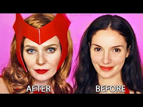 Scarlet Witch (WANDAVISION) Makeup & Costume Transformation - Cosplay Tutorial