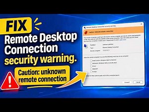 How to fix RDP link - Remote Desktop Connection security warning. Caution: unknown remote connection
