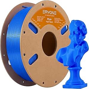 ERYONE High Speed PLA Plus Filament 1.75mm +/- 0.03mm, Rapid Filament PLA+ for Fast Printing, 30-500mm/s 3D Printing Filament PLA Pro Fit Most FDM Printer, 1kg (2.2LBS) / Spool, Blue