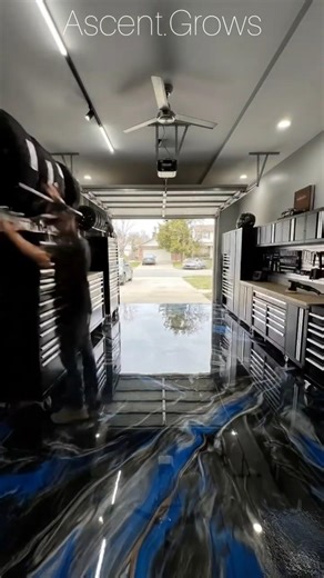 Garage Epoxy Floor Transformation | Concrete to Luxury in 24 Seconds #epoxy #hometransformation