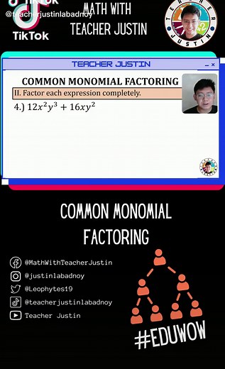 Common Monomial Factoring Explained | Step-by-Step Tutorial