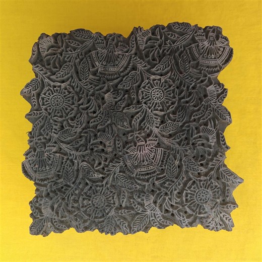 Vintage Indian Hand Carved Wood Printing Blocks Floral Stamps for Fabric Paper Clay Design - Etsy