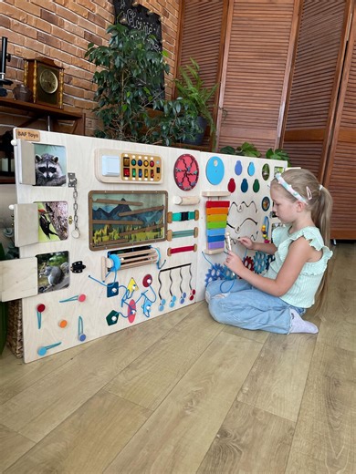 Personalized Sensory Wall Panel, Activity Wall for School, Interactive Sensory Wall, Large Busy Board for Wall, Fidget Sensory Wall Toy Fix - Etsy