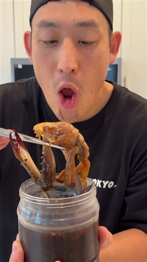 The CrunchBros on Instagram: "Raw marinated crab taste test 🦀- soy sauce flavor with a big bowl of rice. The flavor was pretty good, you can’t really beat $16.99! #marinatedcrab #hmart"