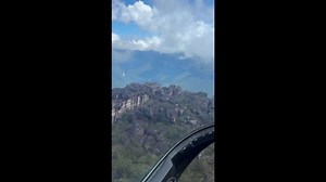 Aerial view reveals the towering beauty of Angel Falls in Bolívar, Venezuela