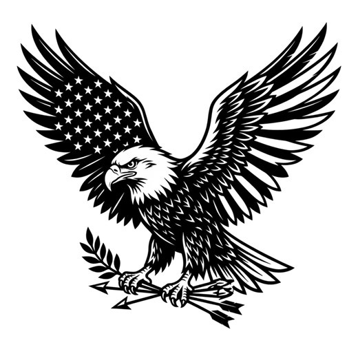 American Eagle Flag SVG PNG, Patriotic Eagle Design, USA Flag Clipart, 4th of July Vector, Printable Cricut File - Etsy