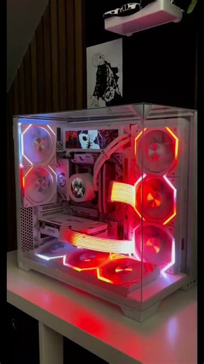 Custom PC lighting I can't stop watching #pcbuild #rgb #aesthetic