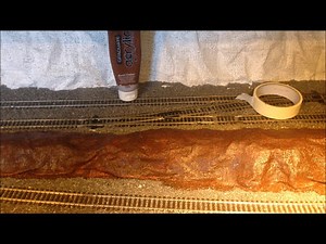 Painting A Plaster Cloth Hillside On A Model Railway