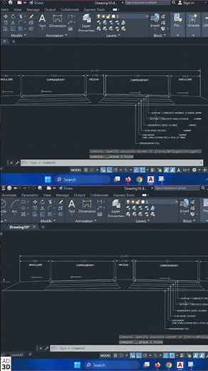 how to draw road cross section typical in AutoCAD #autocadcivil3d #autocad