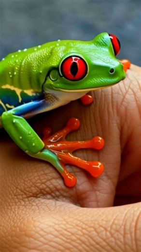 RED EYE TREE FROG SO CUTE 😳 #trendingshorts