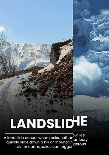 Natural Disasters Educational Poster in Colorful Realistic Style