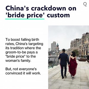 There's now a renewed clampdown on the "bride price" tradition in China as the country urgently tries to reverse its demographic decline. But few—including officials themselves—are convinced. https://trib.al/Wpv7K3B | Bloomberg Originals | Facebook